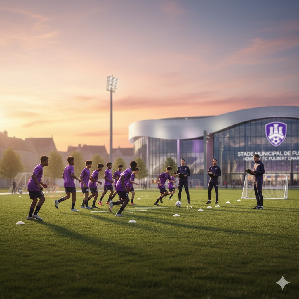 Jeunes joueurs en exercice lors du stage de détection U17